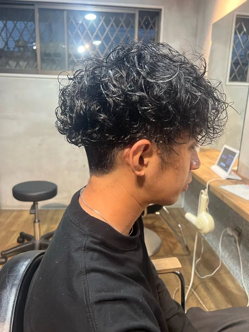 メンズ カット パーマ 脇山 真生のヘアスタイル