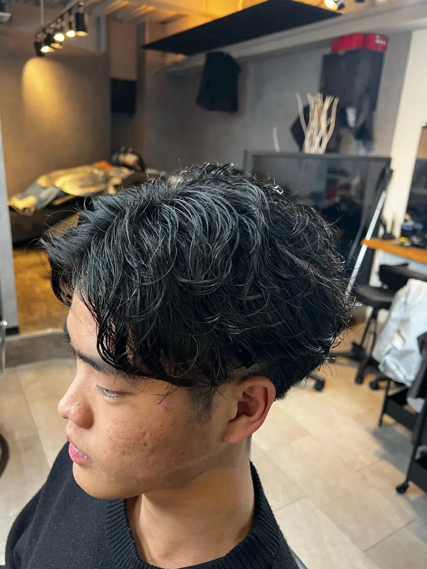 ショート カット パーマ 毛流れ•波巻きパーマ 特化🔥🌊瀬川竜生のヘアスタイル
