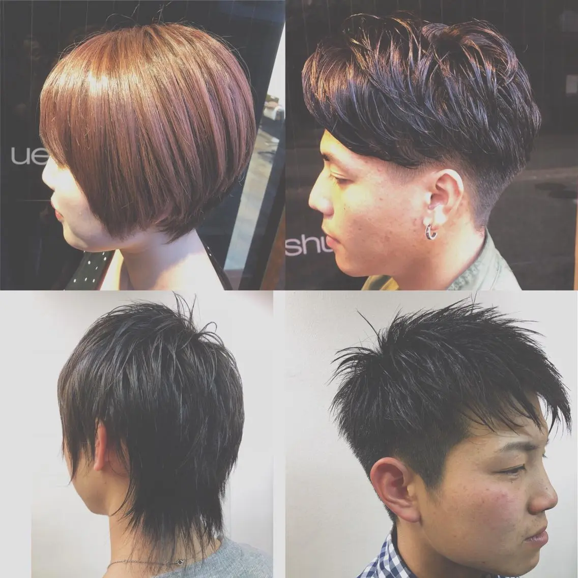 ショート カラー パーマ ヘアアレンジ メンズ カット コレットヘアー 田中アヤノのヘアスタイル