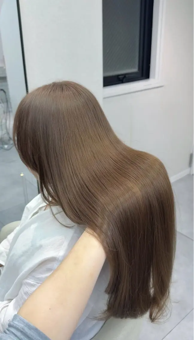 ロング ヘアカラー トリートメント 韓国ヘア/ うる艶髪 🪽🫧Neneのヘアスタイル