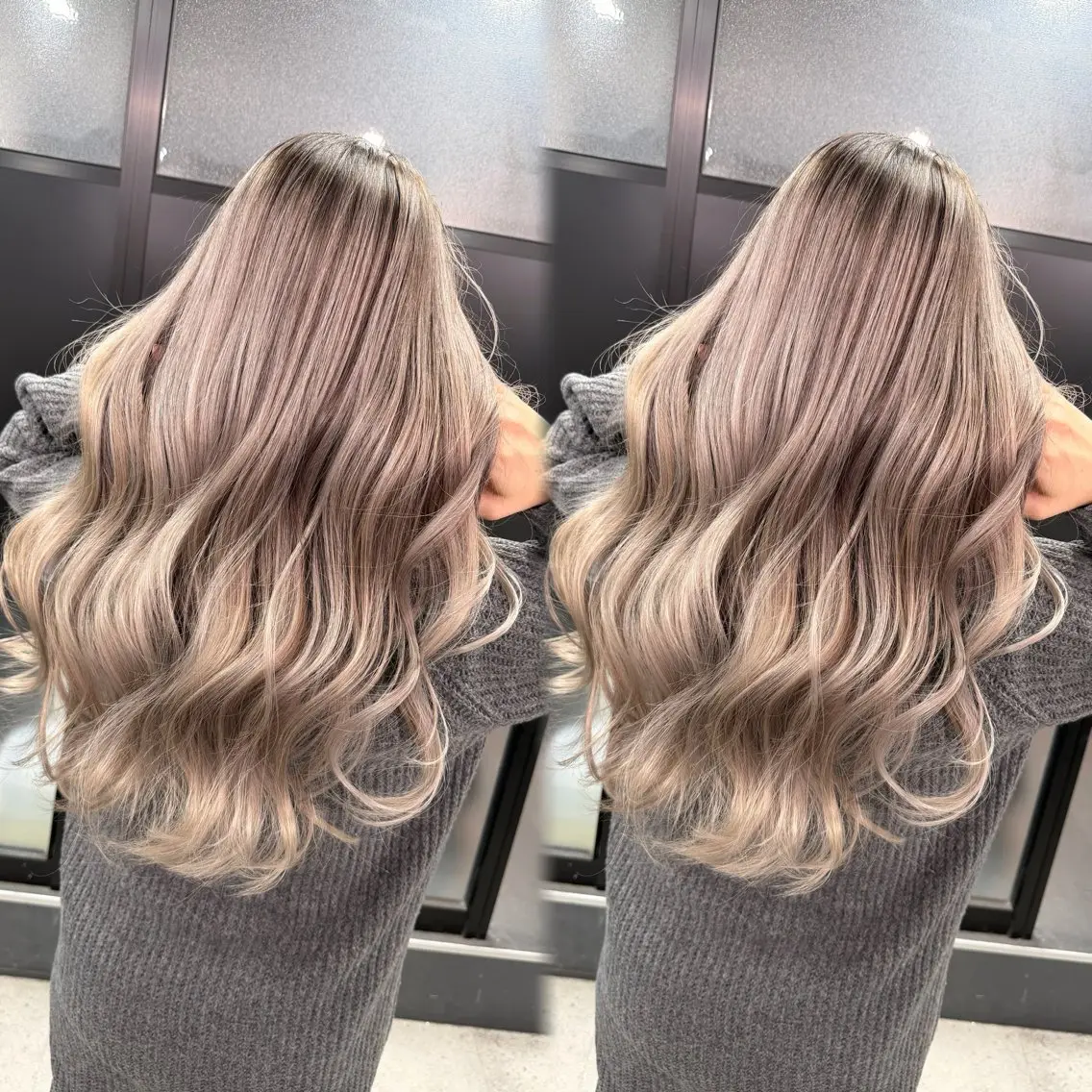 ロング カット ヘアカラー トリートメント バレイヤージュ ボブ🌈ナツヤのヘアスタイル