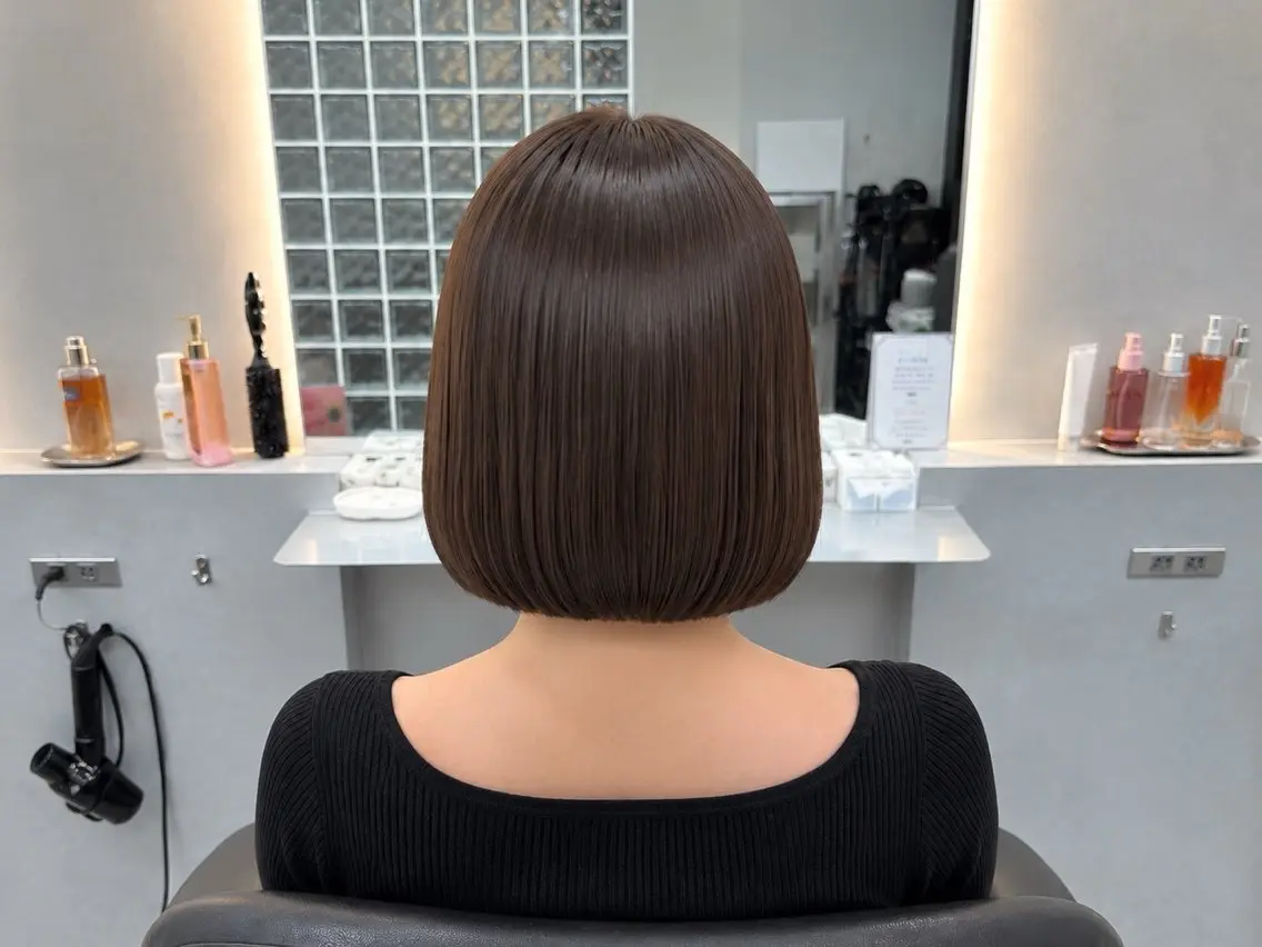ショート カット 縮毛矯正 トリートメント 🦋韓国風レイヤー/ 艶髪矯正🦋凛太郎のヘアスタイル