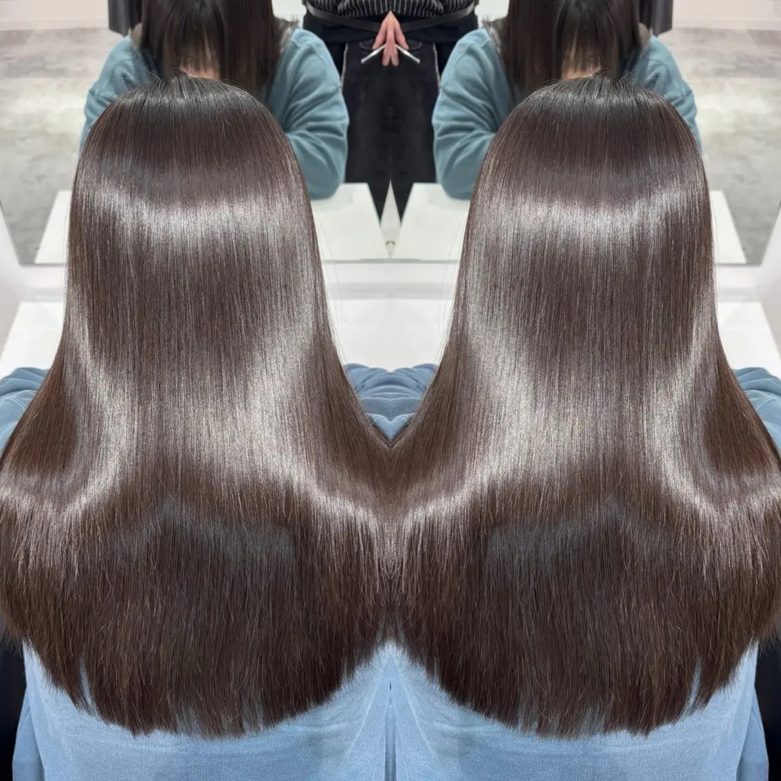 セミロング カット ヘアカラー トリートメント 髪質改善🪞 美髪縮毛矯正🪞城のヘアスタイル