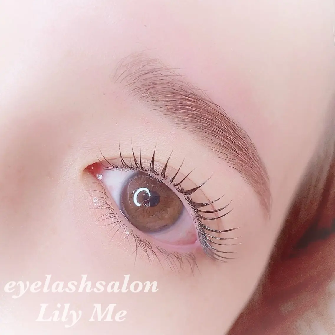 マツエク・マツパ アイブロウ ケラチンラッシュリフト 一重×まつ毛パーマ LilyMe イイダのマツエク・マツパデザイン