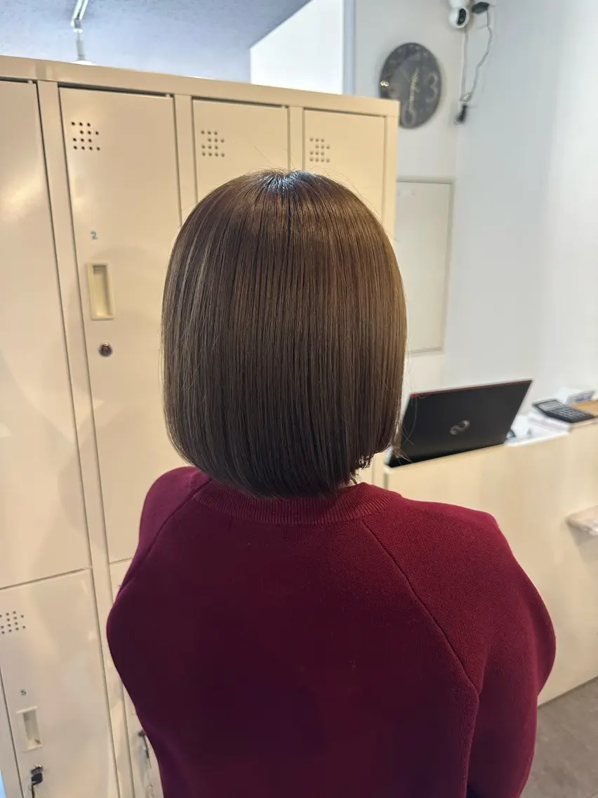 カラー ベージュカラー ブリーチ ダブルカラー ブリーチなしカラー オリーブベージュ ヘアカラー Sherry/R 三川町　木村祐里奈のヘアスタイル