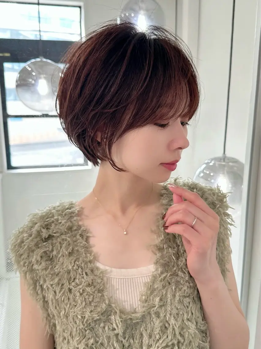 ショート カット ヘアカラー トリートメント ヘッドスパ 縮毛矯正/レイヤー taiga🐯のヘアスタイル