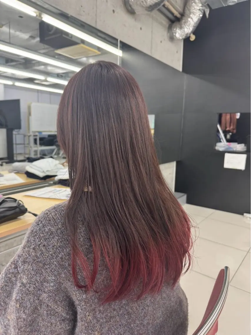カラー ブラウンカラー ラベンダーカラー レッドカラー 岩澤 帆空斗のヘアスタイル