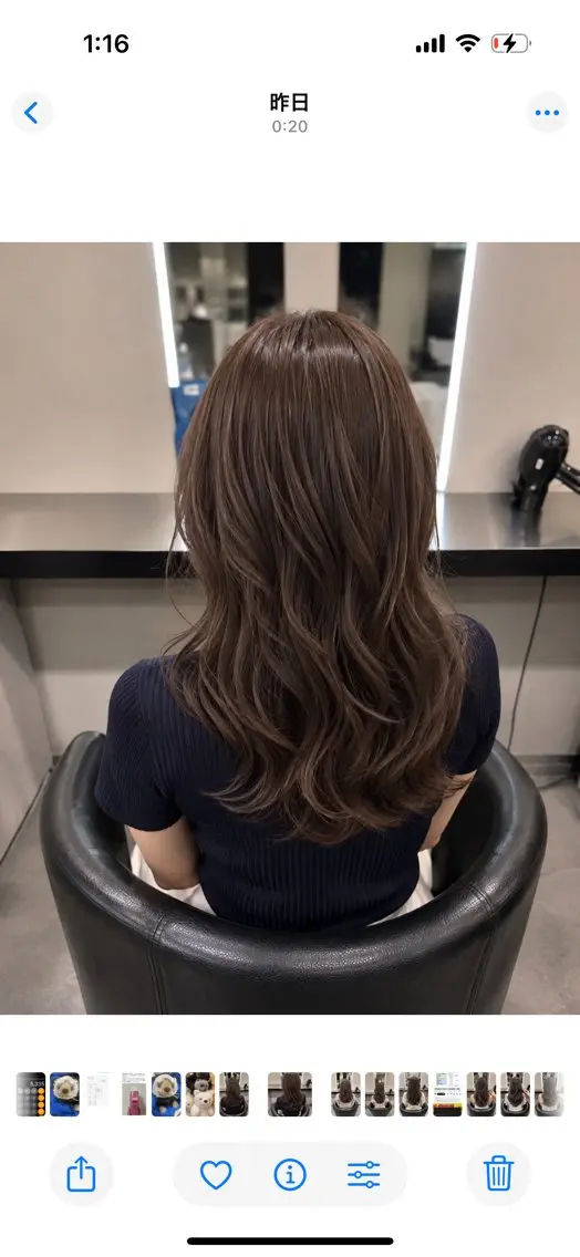 ミディアム カラー ブラウンカラー トリートメント 🌈ウルトワ水素 髪質改善naru🌈のヘアスタイル