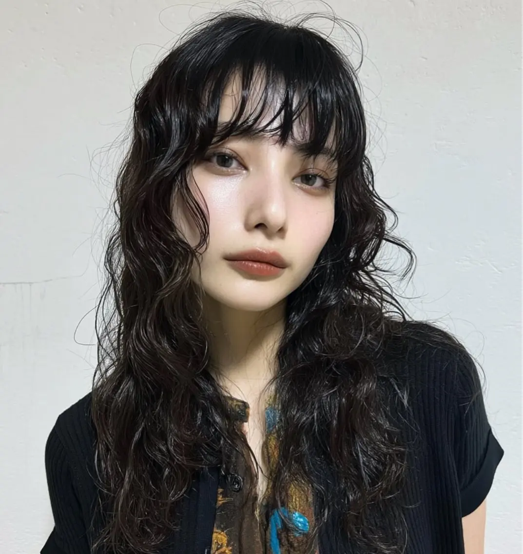 パーマ RIN パーマ/暖色カラーのヘアスタイル