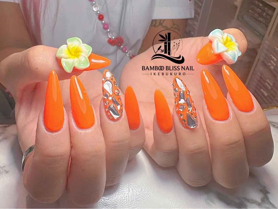 ネイル アートネイル カジュアル 長さ出し フットネイル フレンチネイル ハンドネイル Bamboo Bliss西店のネイルデザイン