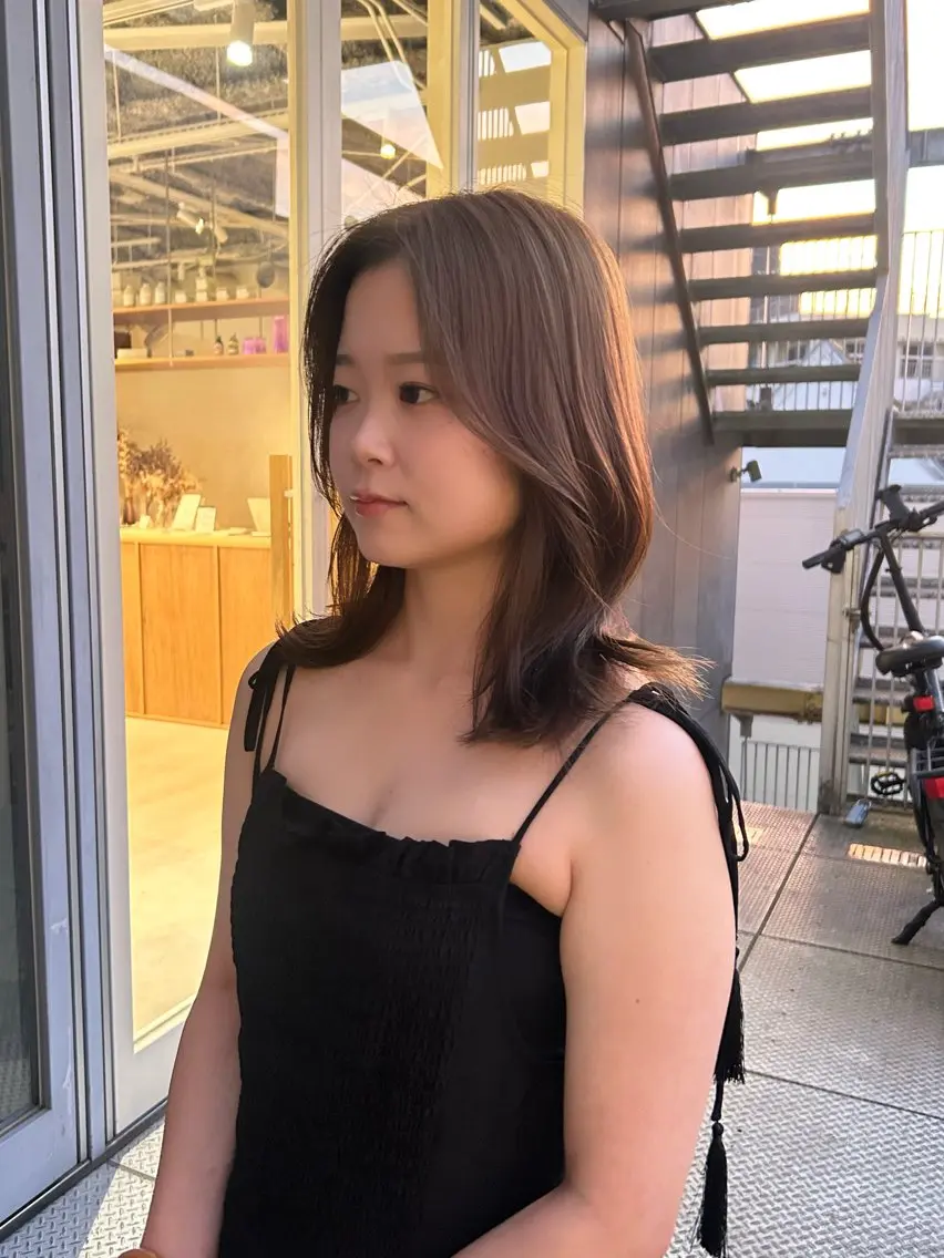 ミディアム ヘアカラー ♥yelm ユウナ♥のヘアスタイル
