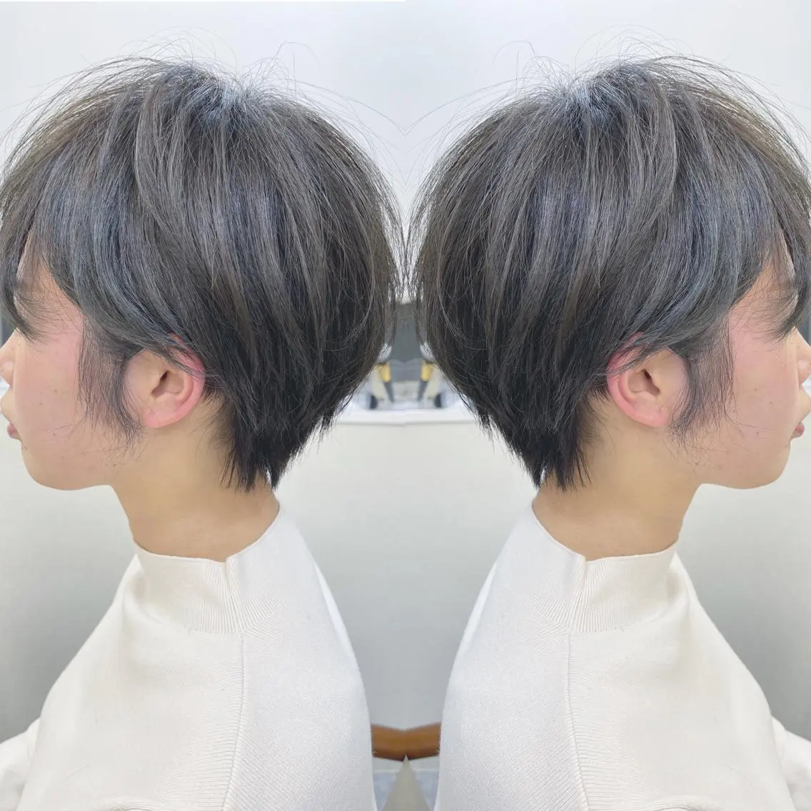 ショート ショートボブ ボブ ショートヘア カット ヘアカラー トリートメント H (エイチ) 烏丸御池店のヘアスタイル