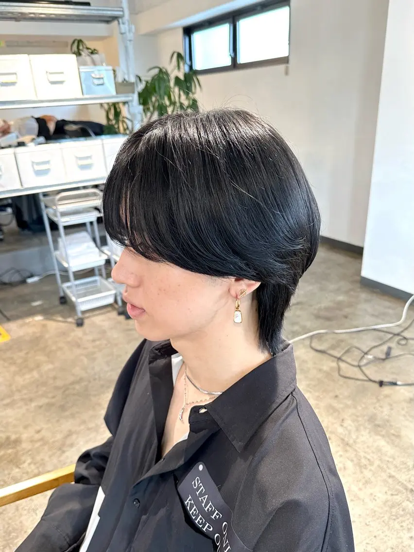カラー メンズ マッシュウルフ マッシュ メンズパーマ メンズウルフカット 黒髪 カット ヘアカラー トリートメント 骨格補正施術/メンズ 専門美容師/YUYAのヘアスタイル
