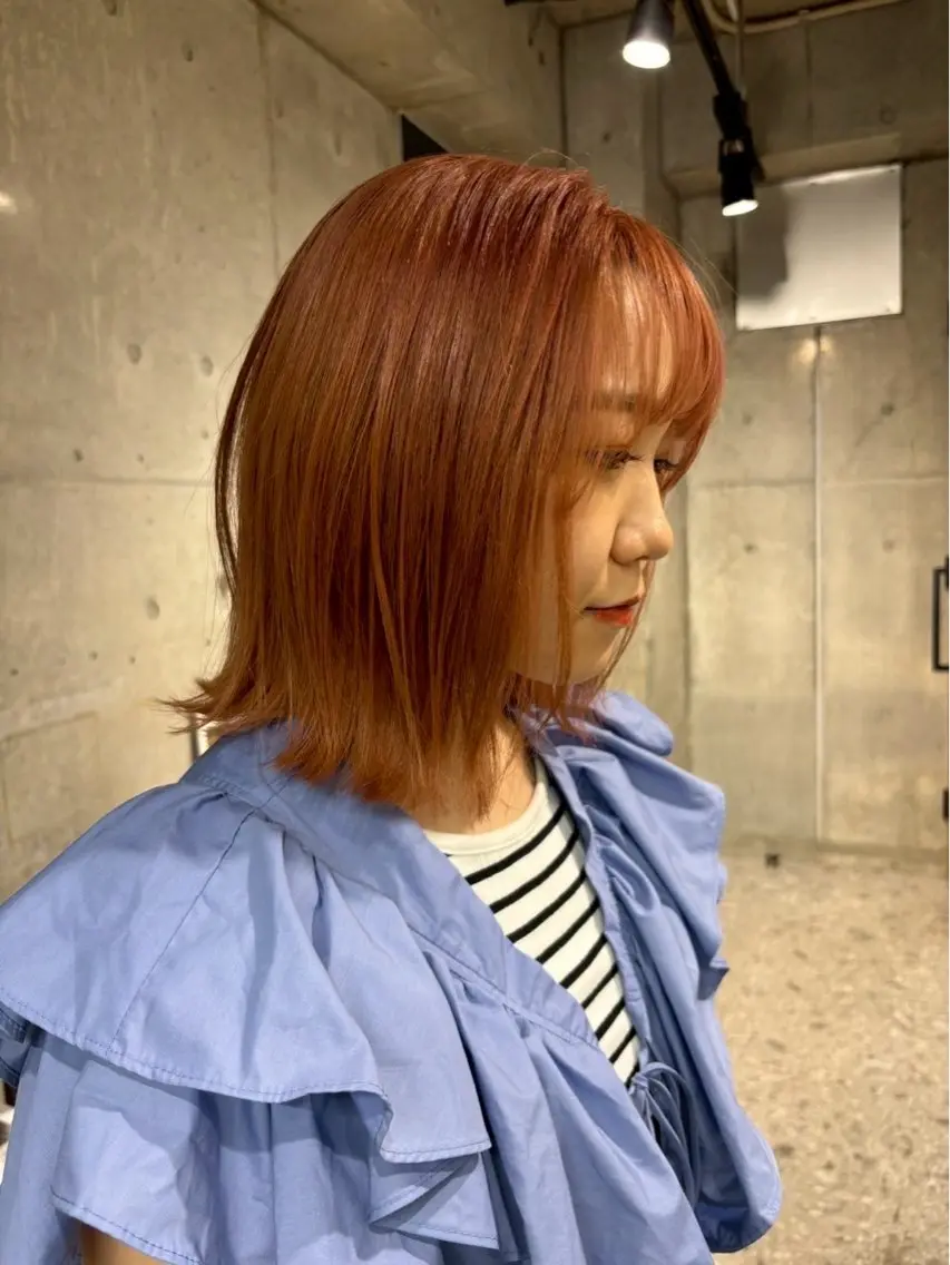 カラー オレンジ ️🩵LUFE ayano️🩵のヘアスタイル