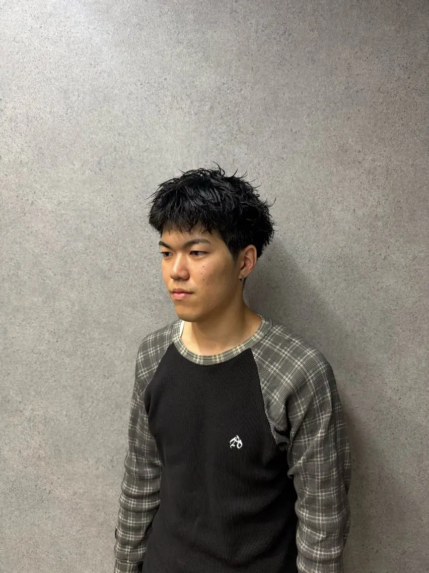 パーマ メンズ カット パーマ 小田桐 蓮のヘアスタイル