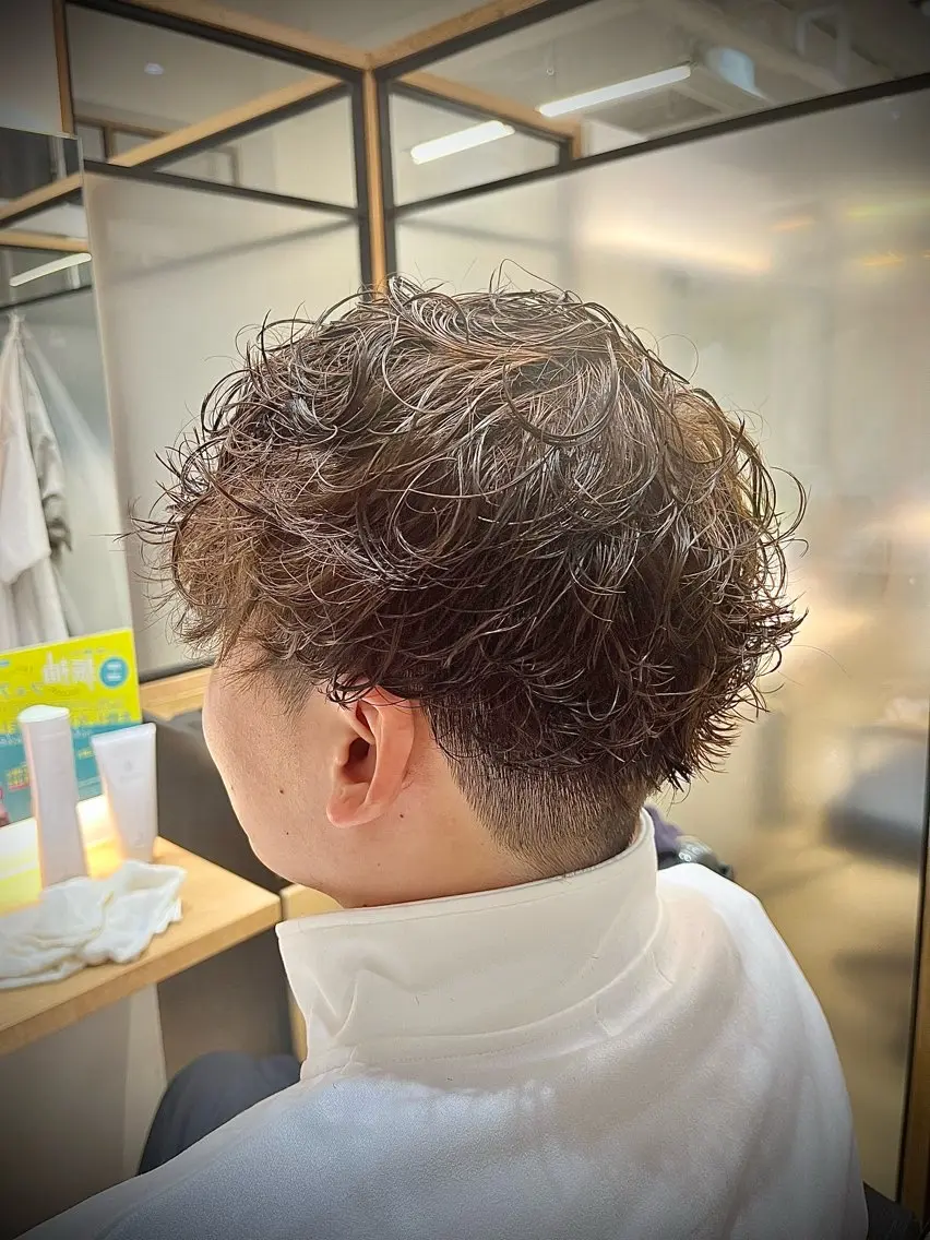 パーマ メンズ メンズパーマ 🟦メンズ特化🟦 たかしま　あさひのヘアスタイル