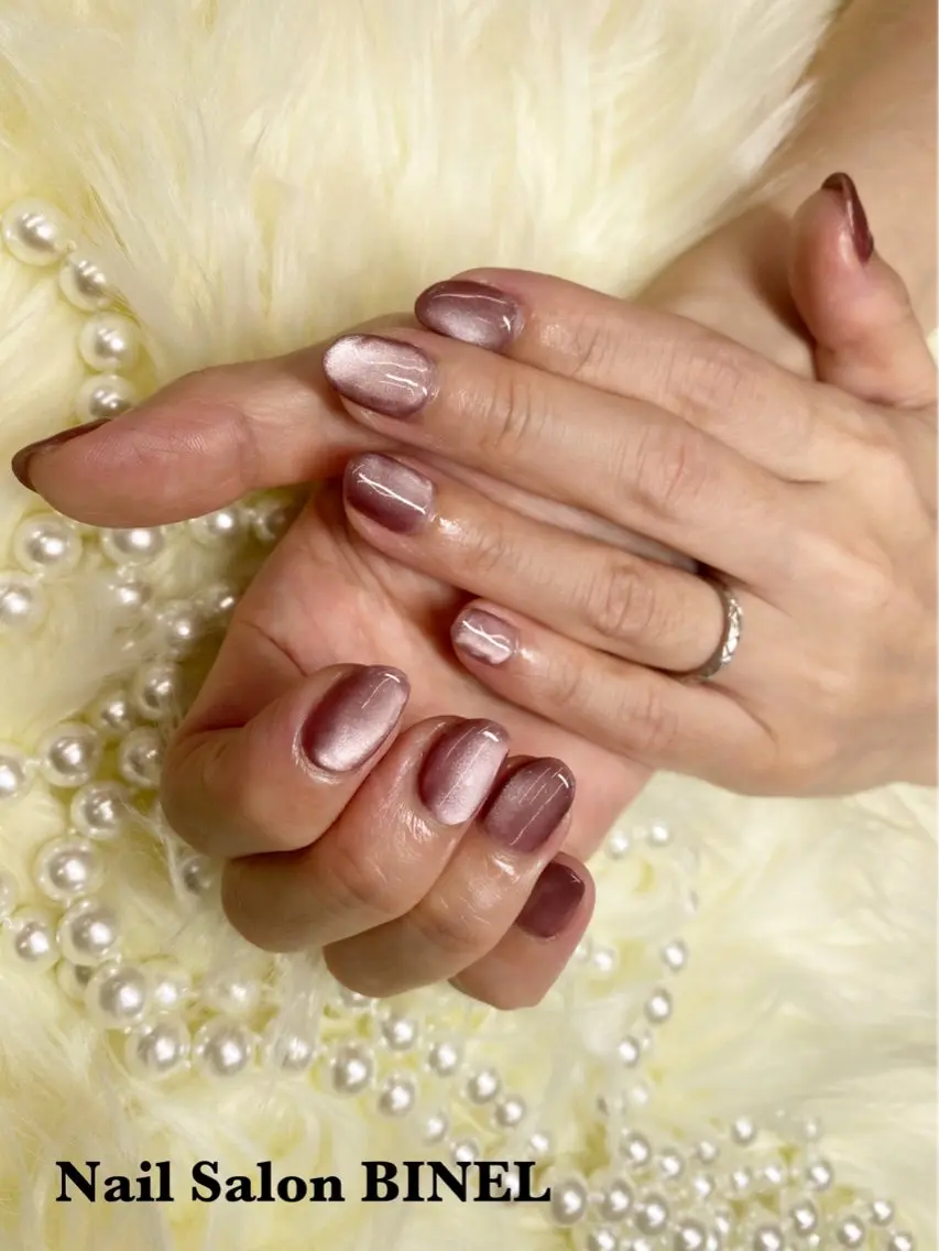 ‪⸜‪‪‪‪‪︎🐣⸝‬‪‪オフなし／  マグネットorミラーorフラッシュネイル※ワンカラー💅(ケア込)の写真