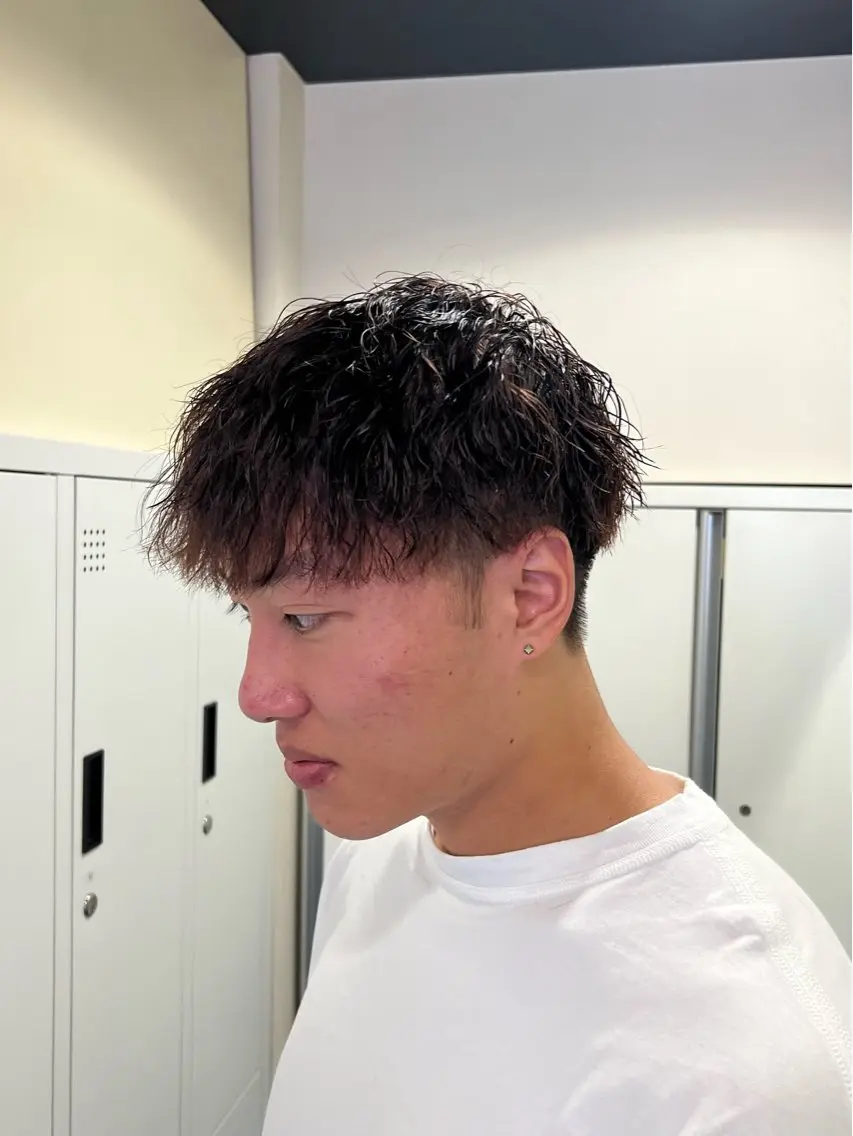 ショート パーマ メンズ メンズパーマ 波巻きパーマ スパイラルパーマ 茅ヶ崎パーマ特化/ スパイラル/ハルキのヘアスタイル