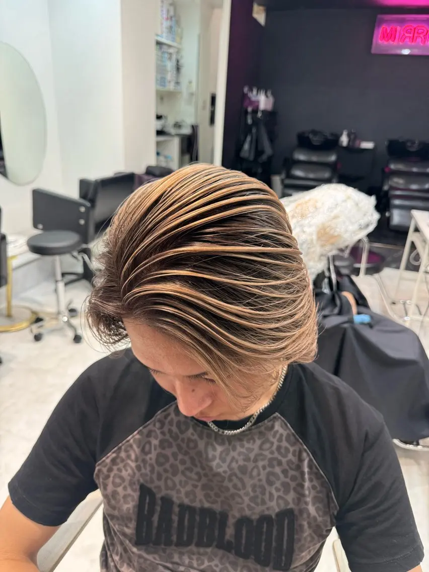 カラー メンズ カット ヘアカラー トリートメント ヘアセット 【バレイヤージュ】 🔥メンズRYUTAのヘアスタイル