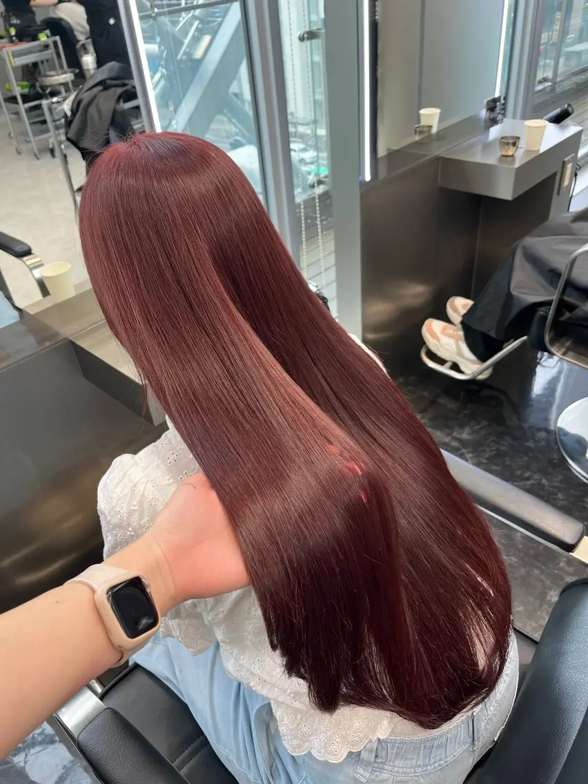 【✨️ブリーチなし✨️】ブリーチなしのダブルカラー➕ダメージケアトリートメント➕韓国巻き🎀🤍の写真