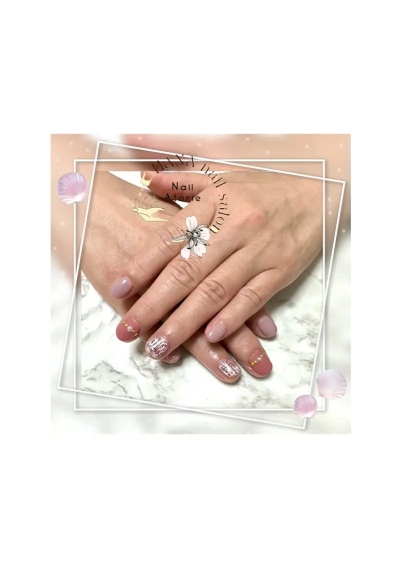 ネイル ツイードネイル ハンドネイル HaNA 　nail salonのネイルデザイン