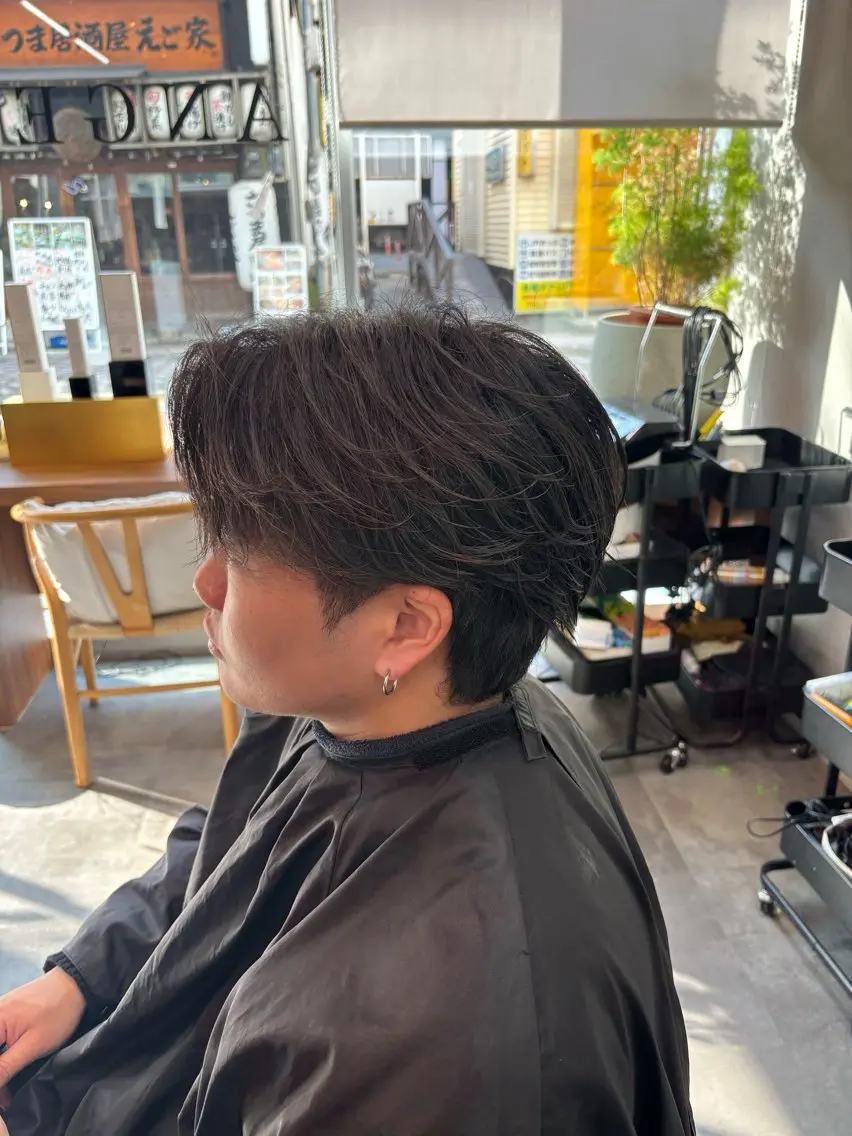 ショート メンズ カット パーマ 鹿児島 TSUBASAのヘアスタイル