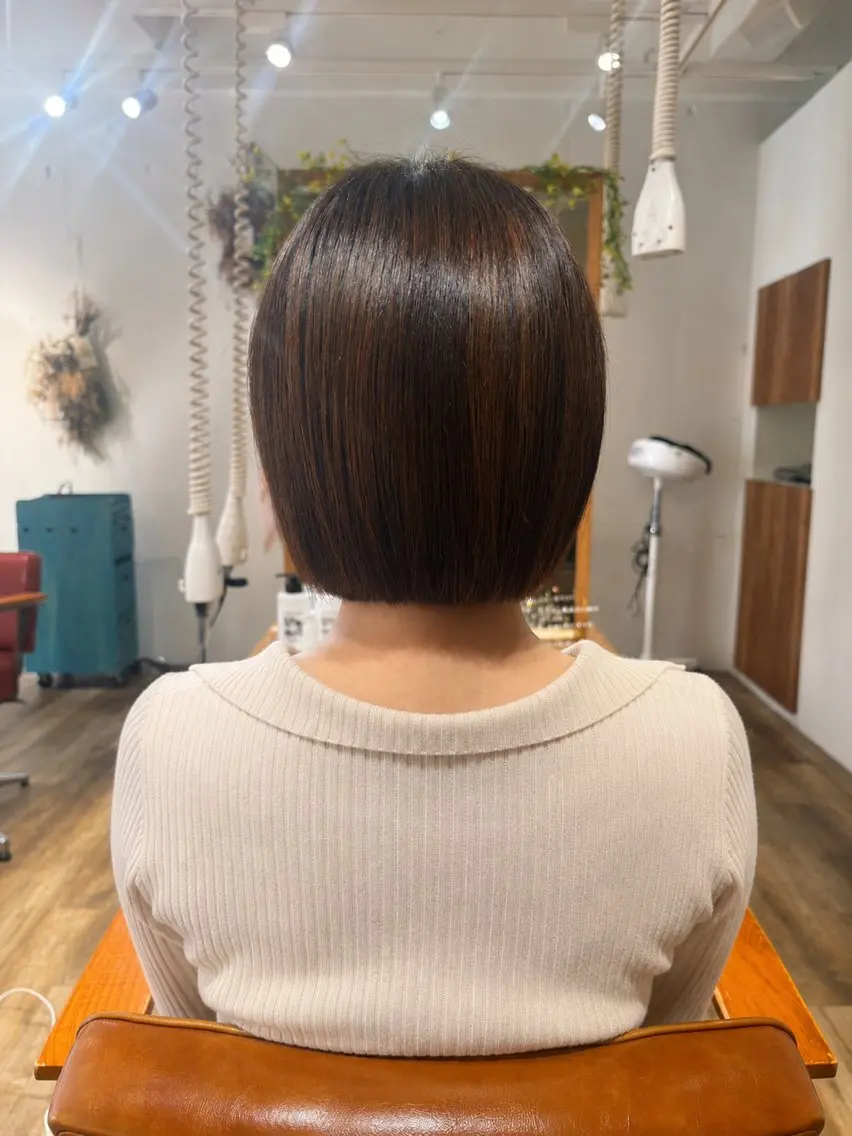 ショート ボブ カット 縮毛矯正/髪質改善/ 赤池駅/高澤遥香のヘアスタイル