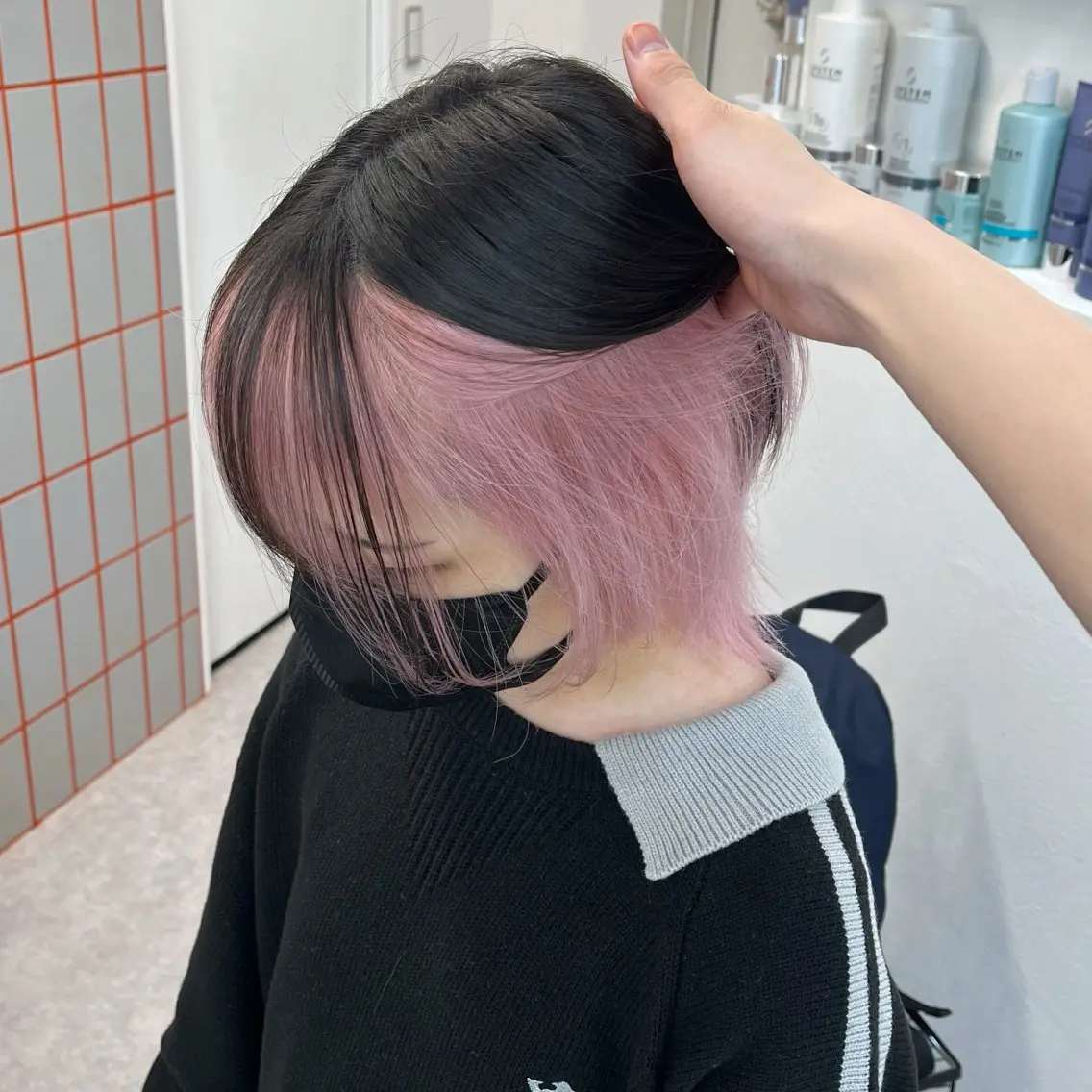 ショート カラー インナーカラー 💍ダメージ最小限 ブリーチ/ちさと💍のヘアスタイル