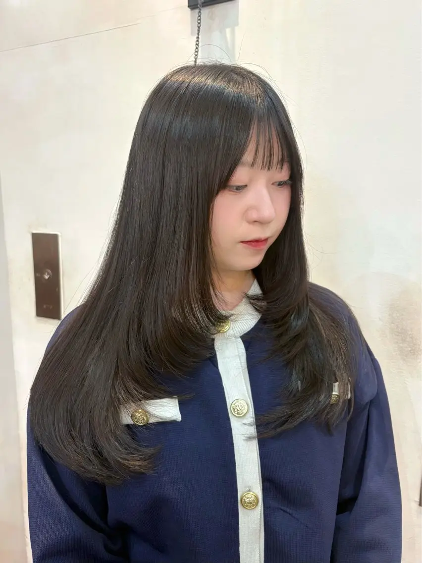 ロング ハイレイヤー レイヤーカット カット rena/レイヤー /顔まわりのヘアスタイル