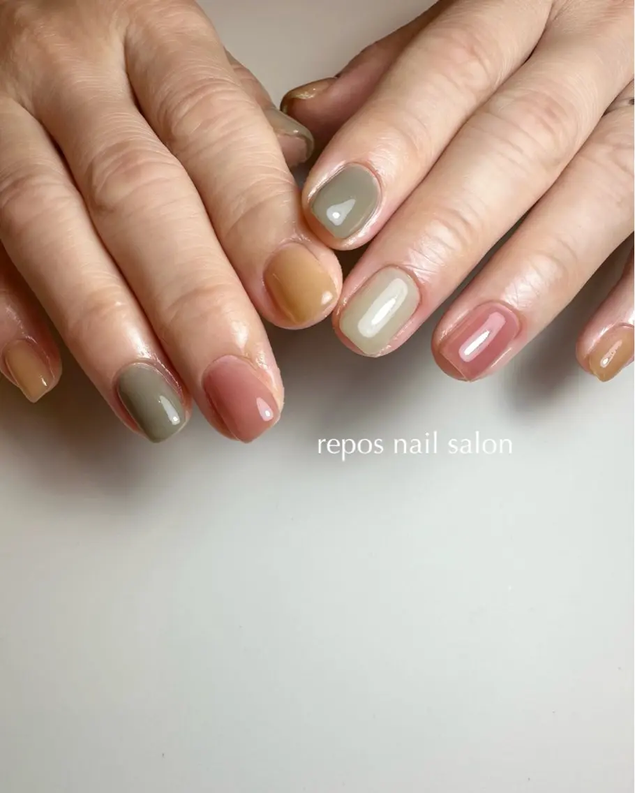 ネイル ワンカラーネイル repos nail salonのネイルデザイン