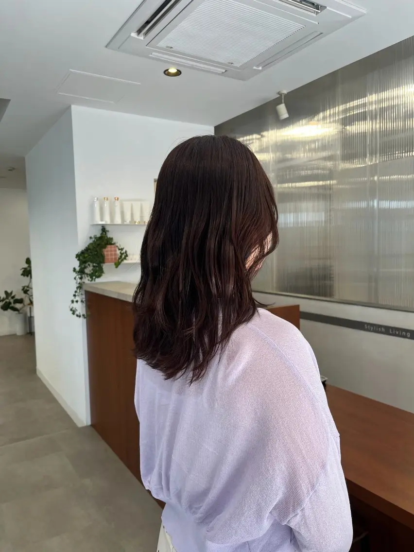 ミディアム カラー 透明感カラー🌼 沙奈のヘアスタイル