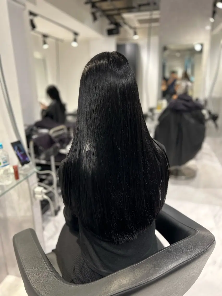ロング カラー ヘアカラー トリートメント 表参道/透明感カラー /暗髪/ジュキヤのヘアスタイル
