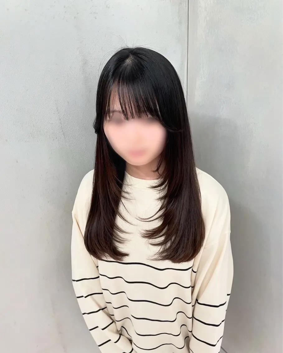 ロング レイヤーカット カット 🤍haruna 🤍SUIのヘアスタイル