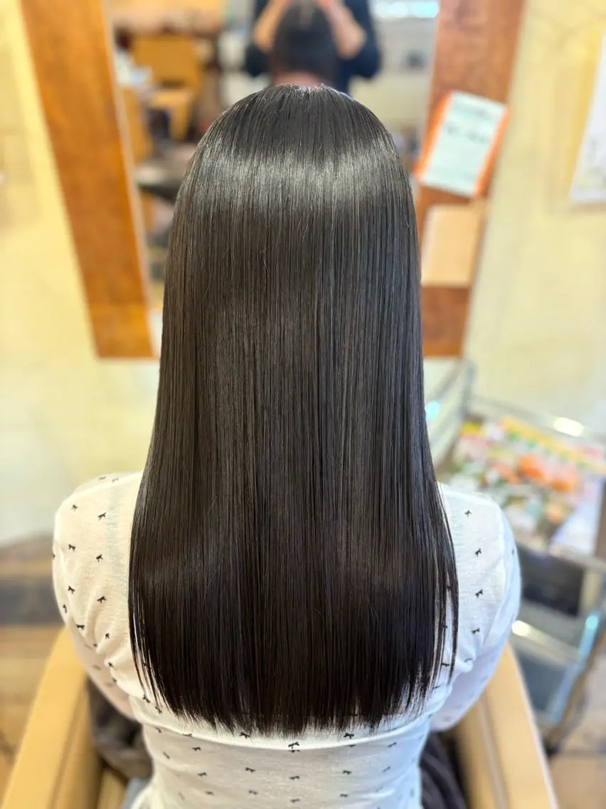 ロング カット トリートメント ヘアセット 柘植 雅大のヘアスタイル