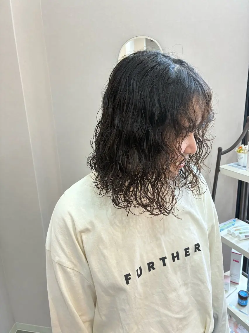 新規様のみお顔写真を撮らせて頂ける方のみパーマ（カット込み）男女2000円🚻の写真