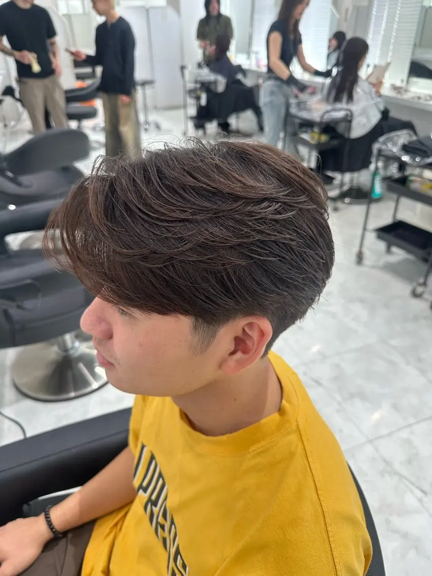 ショート パーマ メンズ カット パーマ 🐺韓国風メンズ特化 あさひ🐺のヘアスタイル