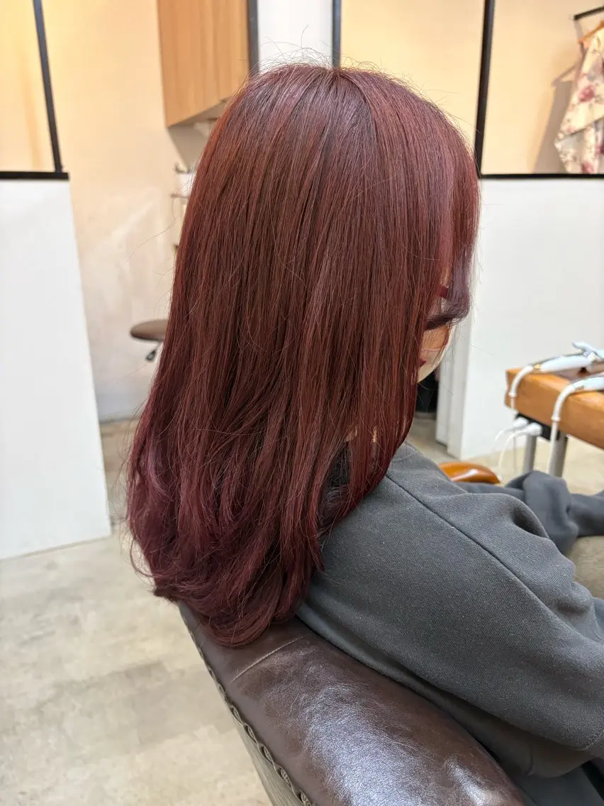 ロング カラー ブリーチ ブリーチなしカラー ヘアカラー 吉沢 史翔のヘアスタイル