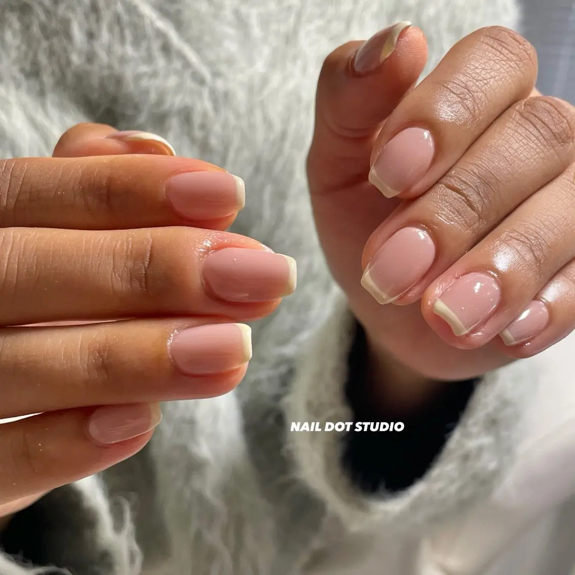 【Jr.ネイリスト】オフなしフレンチorグラデ(ベースカラーあり)¥3,800の写真
