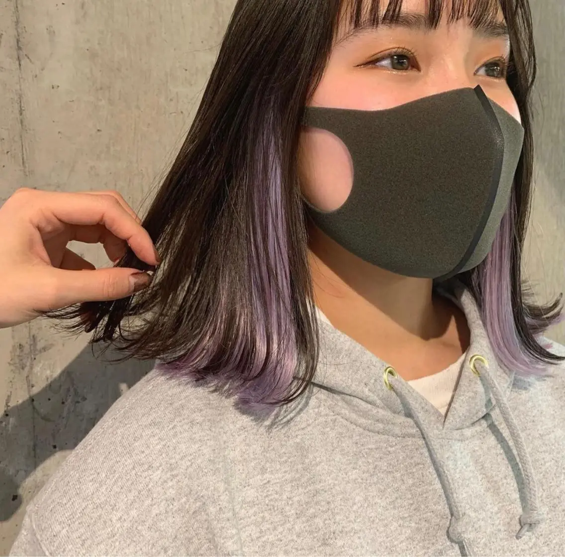 ミディアム エクステ kiyono ⭐︎ダブルカラーのヘアスタイル