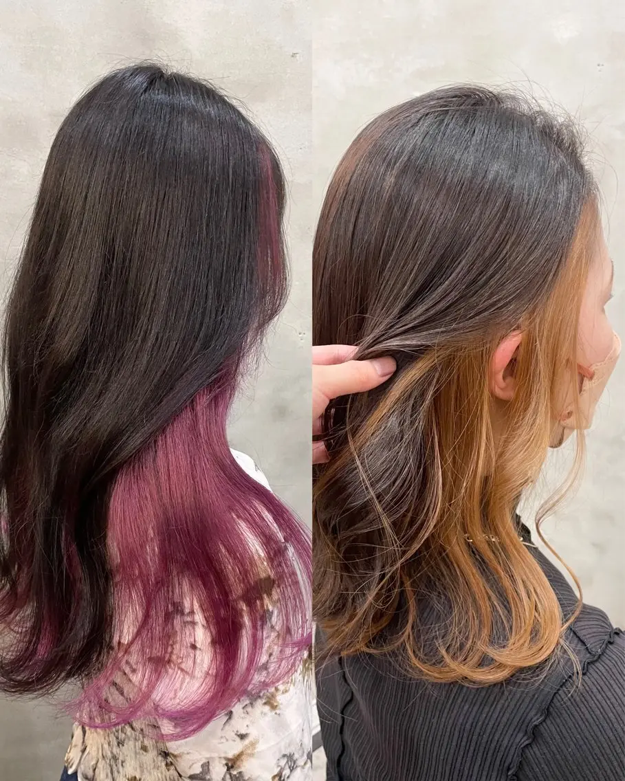 セミロング カラー ヘアカラー トリートメント 吉祥寺/ヘアセット/ ピンク🫧亜海のヘアスタイル
