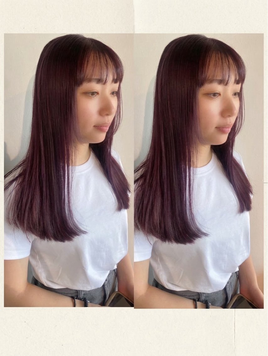 ロング ロング ヘアカラー のどか 縮毛矯正/ショートのヘアスタイル