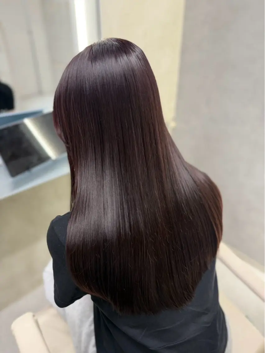 セミロング 縮毛矯正 松山 琳音菜のヘアスタイル