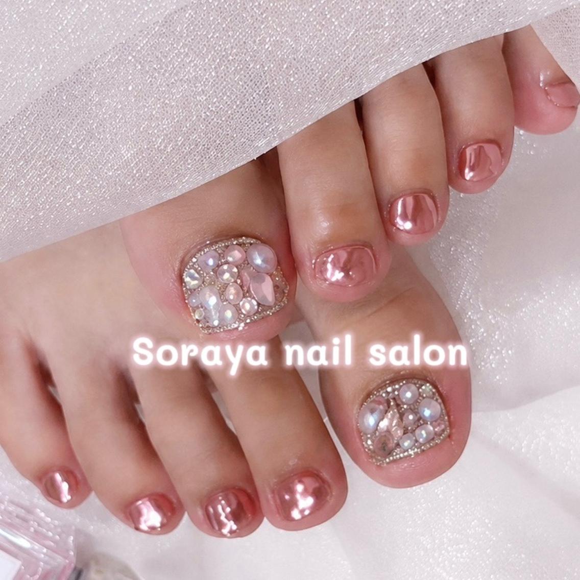 🎀【FOOT】親指定額アート+ワンホン定額ネイル♪マグネット・フラッシュOK ¥7580〜の写真
