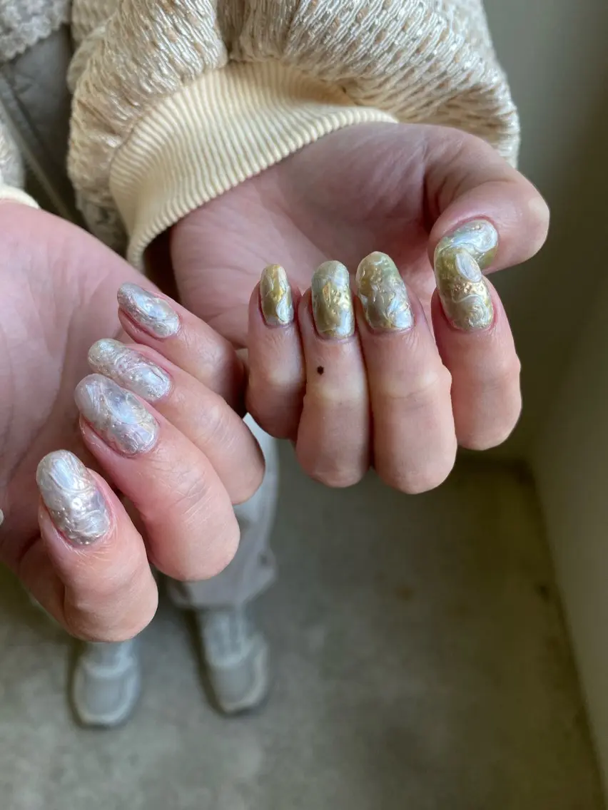 ネイル ジェルネイル マグネットネイル 持ち込み ニュアンスネイル ワンカラーネイル ハンドネイル 草加ニュアンスネイル 🌚hersのネイルデザイン