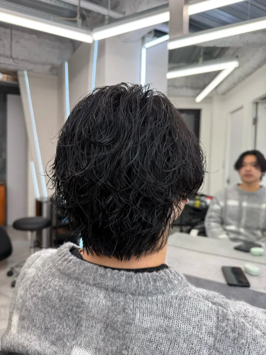 ミディアム パーマ メンズ カット パーマ 🇺🇸メンズ特化/ 四辻 凱斗🇺🇸のヘアスタイル