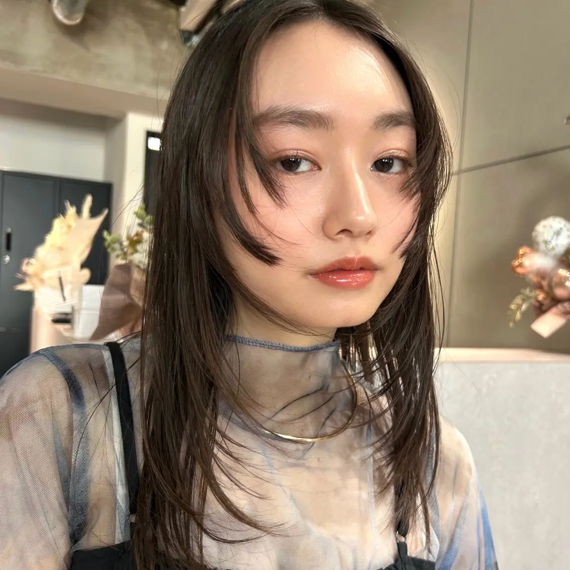 ミディアム ミディアムレイヤー レイヤーカット カット ヘアカラー ヘアセット/透明感 カラー/MIHO♡のヘアスタイル
