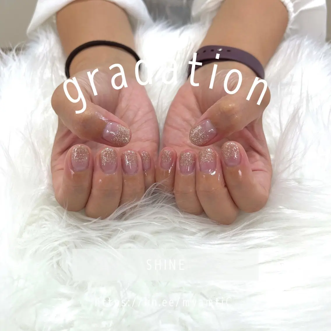 ネイル グラデーション ラメ(グリッター) ラメグラデーション SHINE nail salonのネイルデザイン
