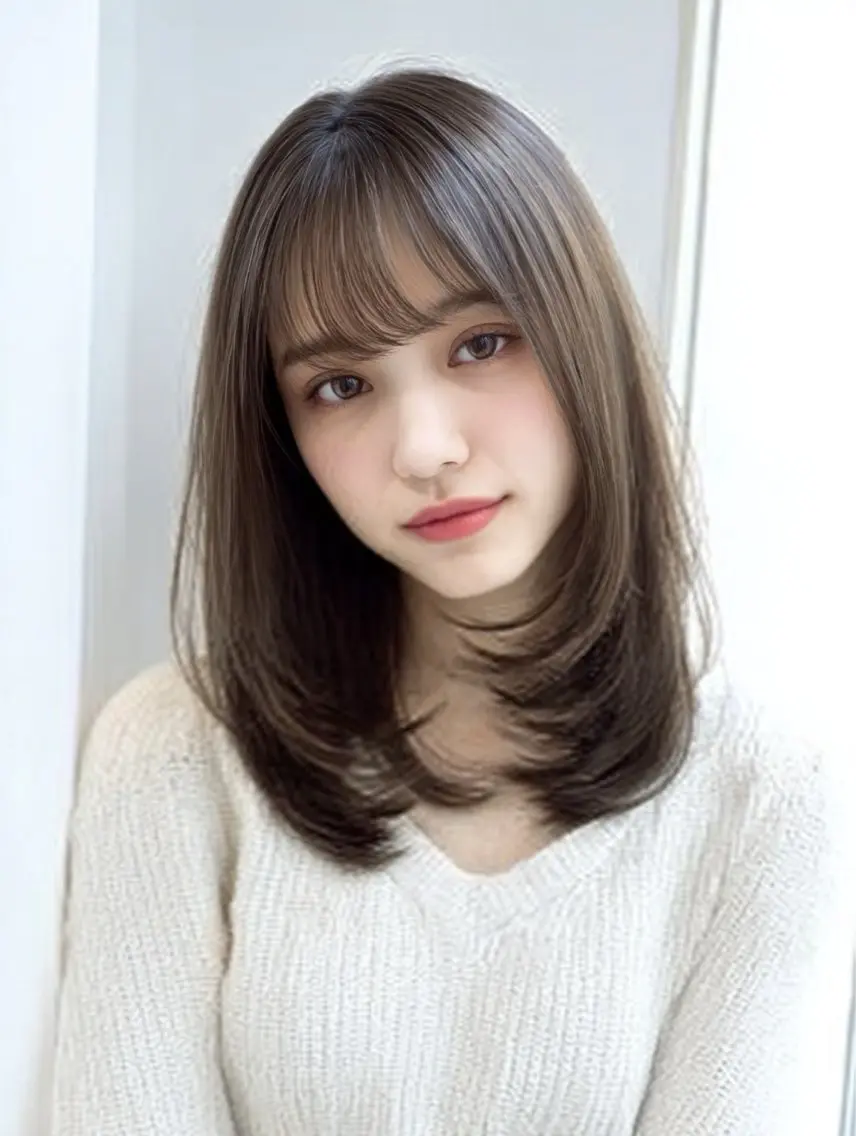 ミディアム カラー カット ヘアカラー 縮毛矯正 トリートメント ✨毛髪診断で絶対綺麗 ✨美髪艶髪専門✨高浪のヘアスタイル