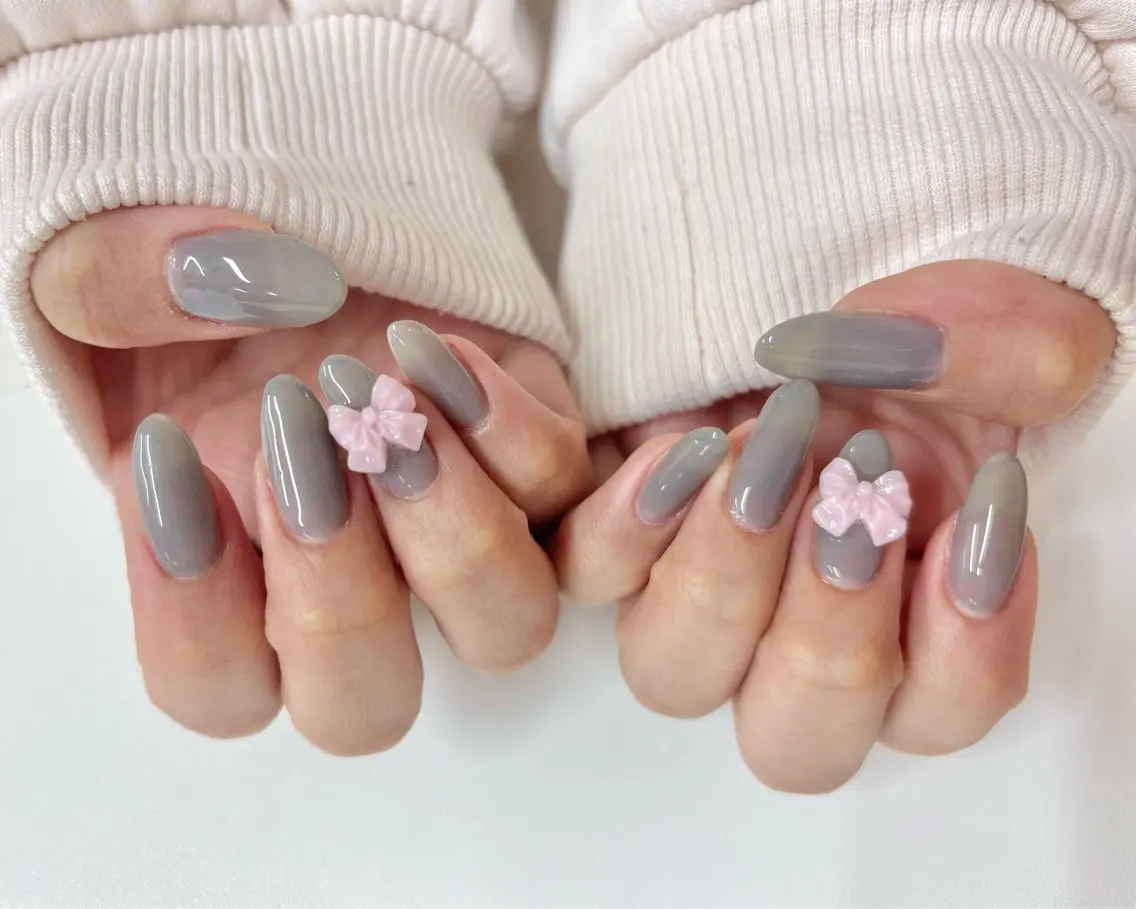 ネイル ロングネイル ワンカラーネイル シンプルネイル ハンドネイル Sakura Hのネイルデザイン