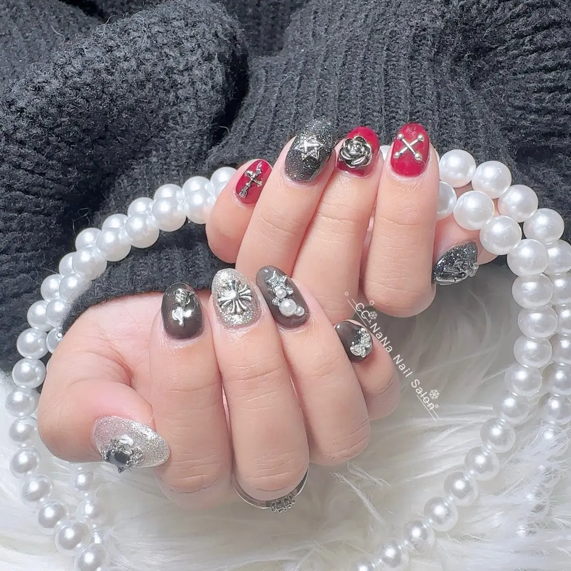 ネイル ハンドネイル CC  NaNa ワンホンネイル🌙Nのネイルデザイン